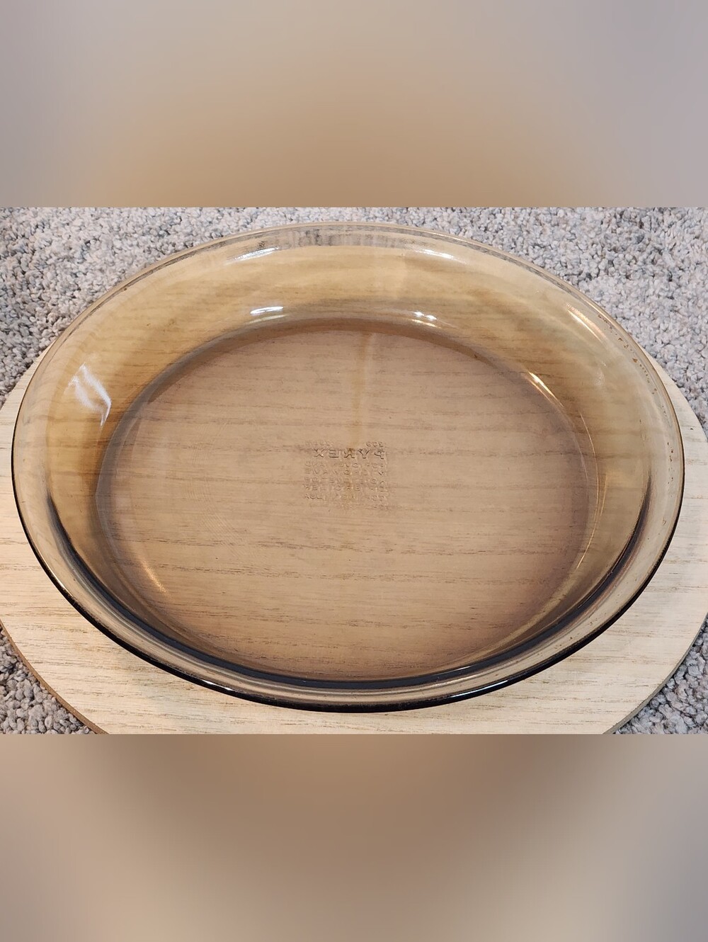 Vintage Pyrex Amber Brown Round Pie Plate #209, Oven & Microwave Safe